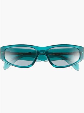 rag & bone 55mm Oval Sunglasses in Teal NWT